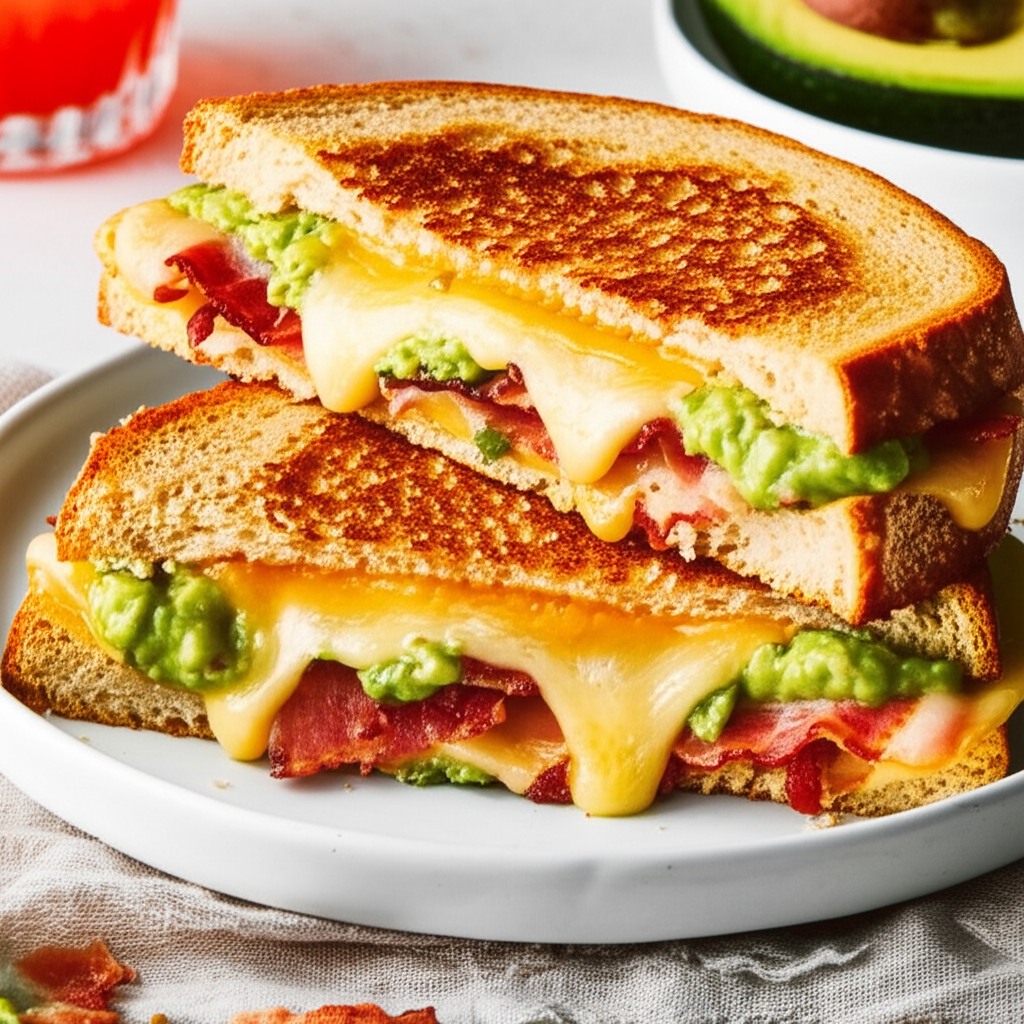 Bacon Guacamole Grilled Cheese Sandwich image