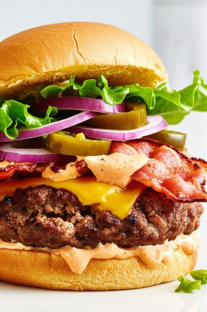 Bacon Jalapeno Burgers With Chipotle Mayonnaise image