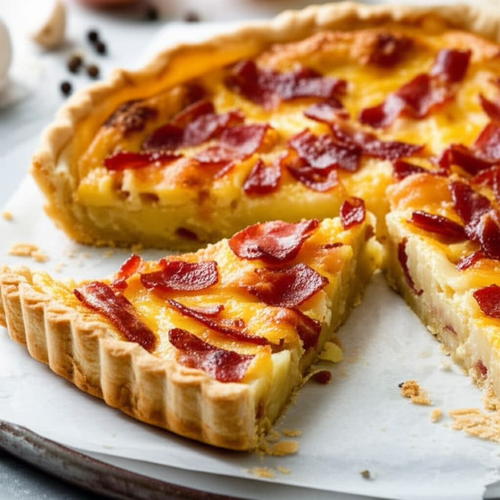 Bacon Potato Cheddar Tart image