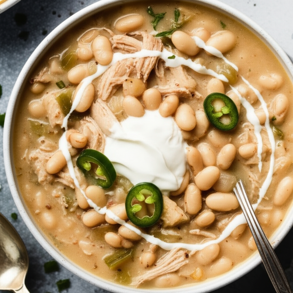 Low Fat White Chicken Chili image