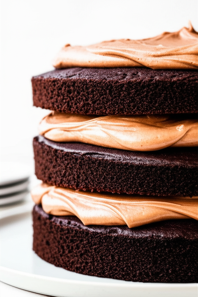 3 Layer Chocolate Cake With Chocolate Mousse Filling Gluten Fre image