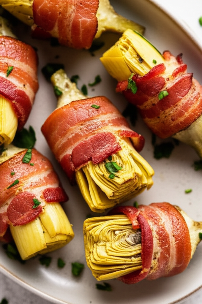 Bacon Wrapped Artichokes image