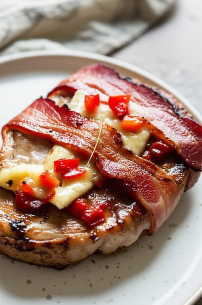 Bacon Wrapped Bnls Pork Chops image