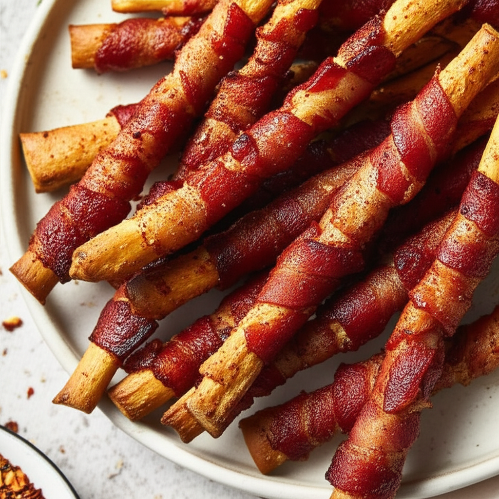 Bacon Wrapped Breadsticks image