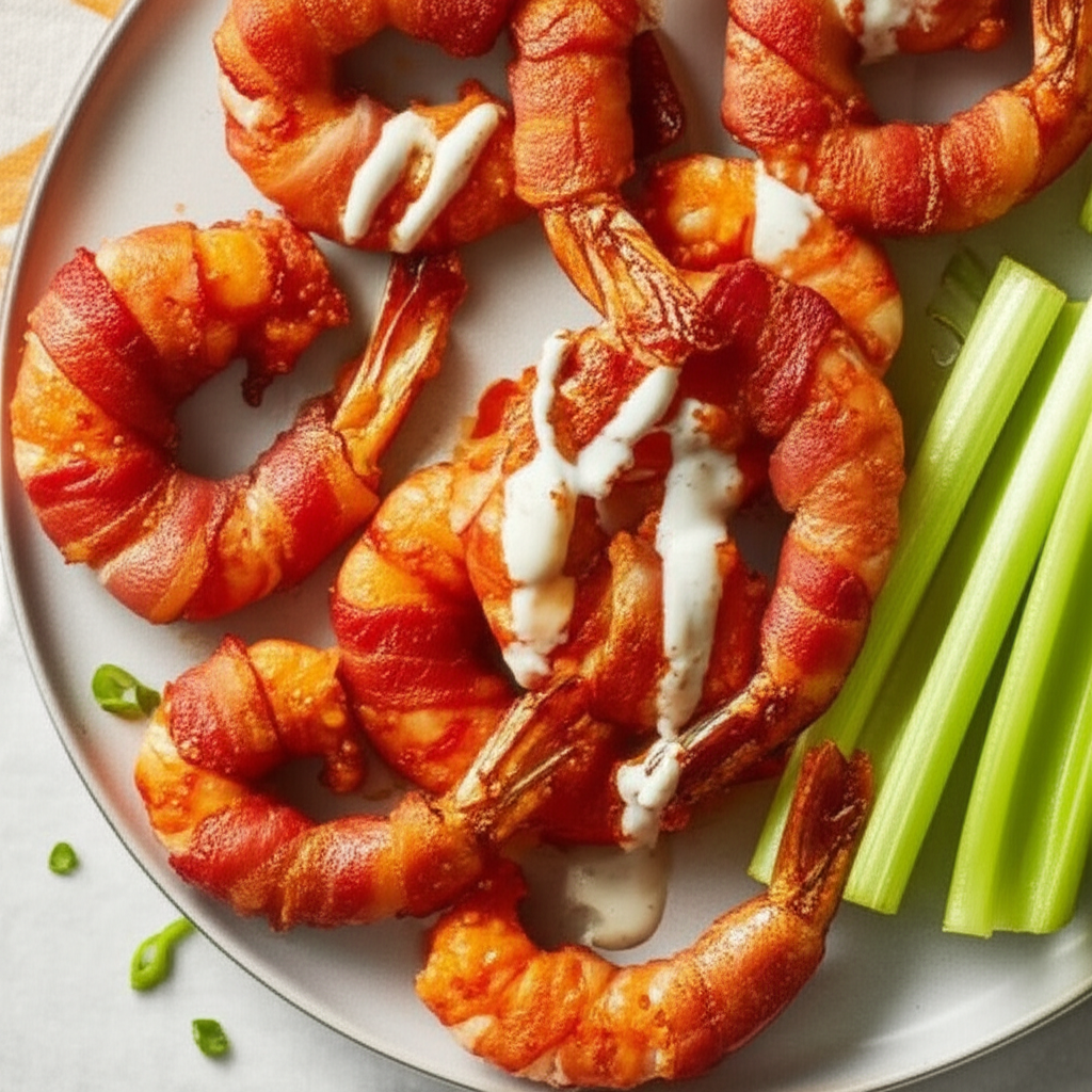 Bacon Wrapped Buffalo Shrimp image