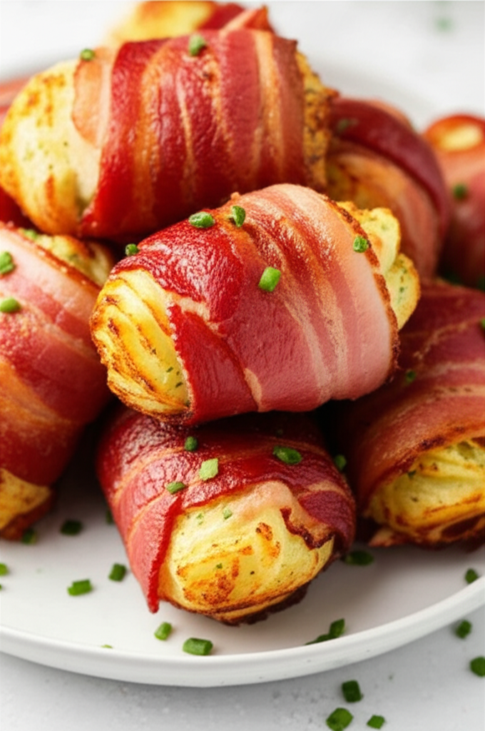 Bacon Wrapped Cheddar And Chive Duchess Potatoes Sp5 image
