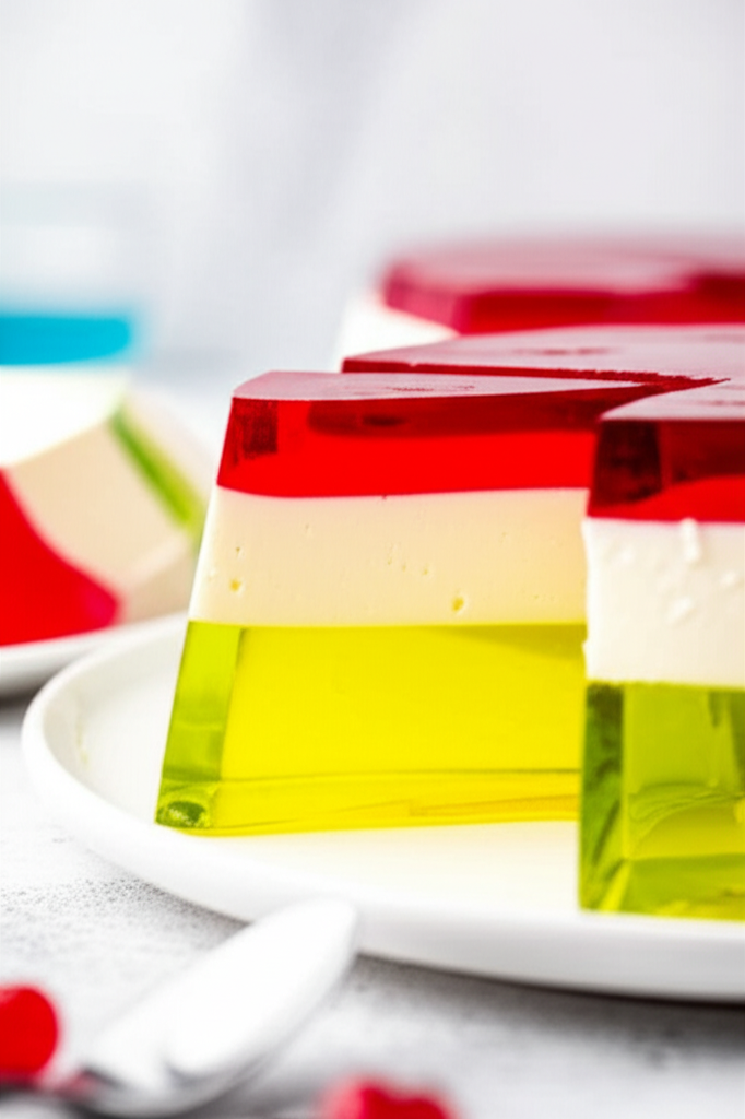 3 Layer Jello Dessert image