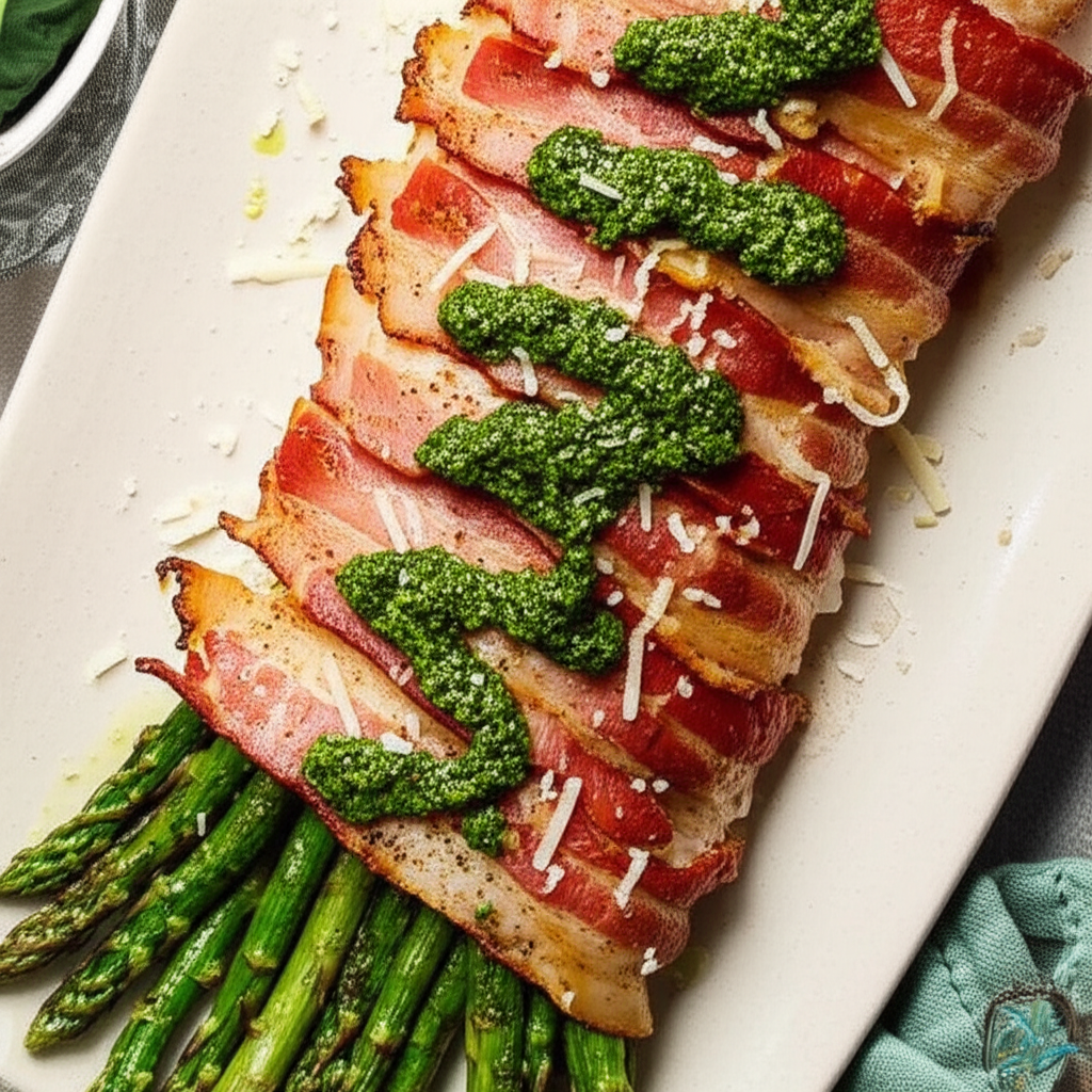 Bacon Wrapped Chicken And Asparagus image
