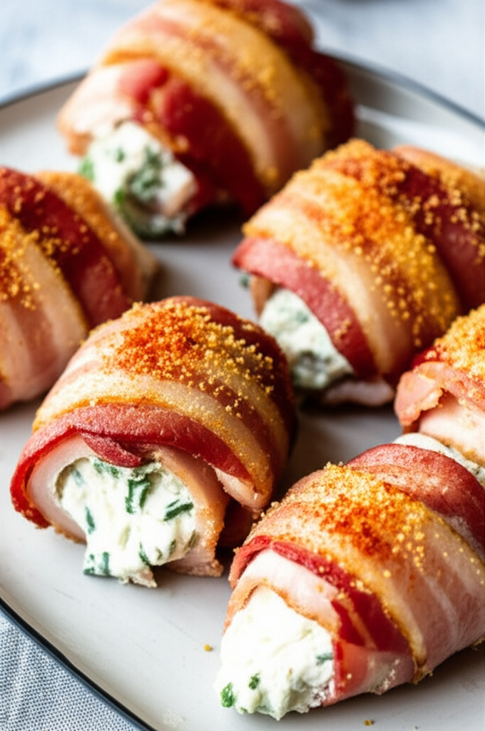 Bacon Wrapped Chicken Rolls image