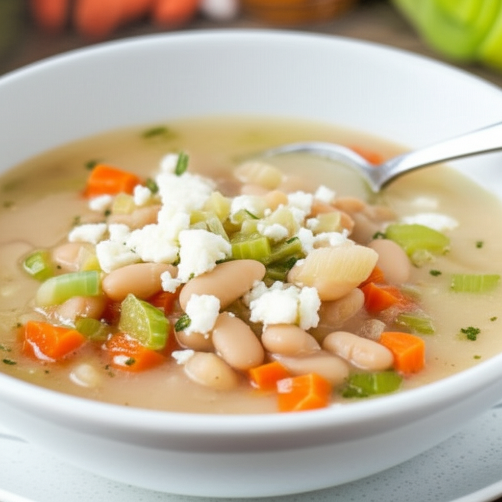 Low Fat Gorgonzola White Bean Soup image
