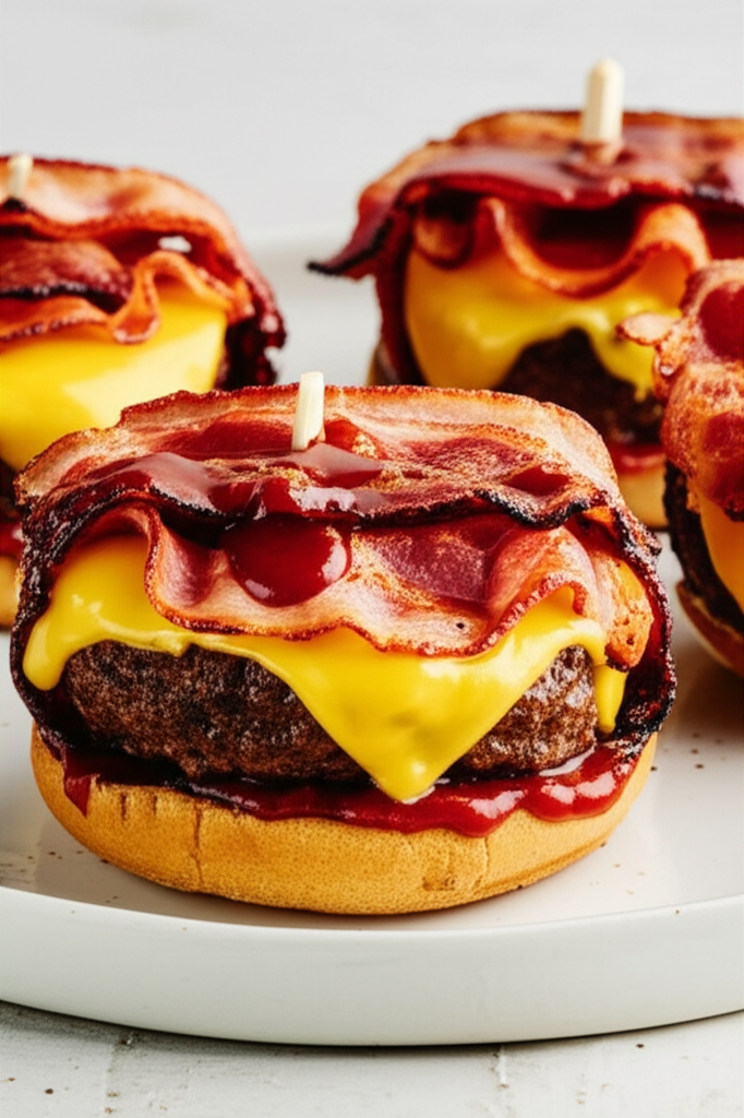 Bacon Wrapped Hamburgers image