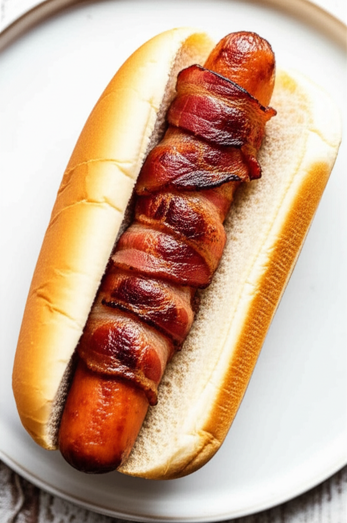 Bacon Wrapped Hot Dog image