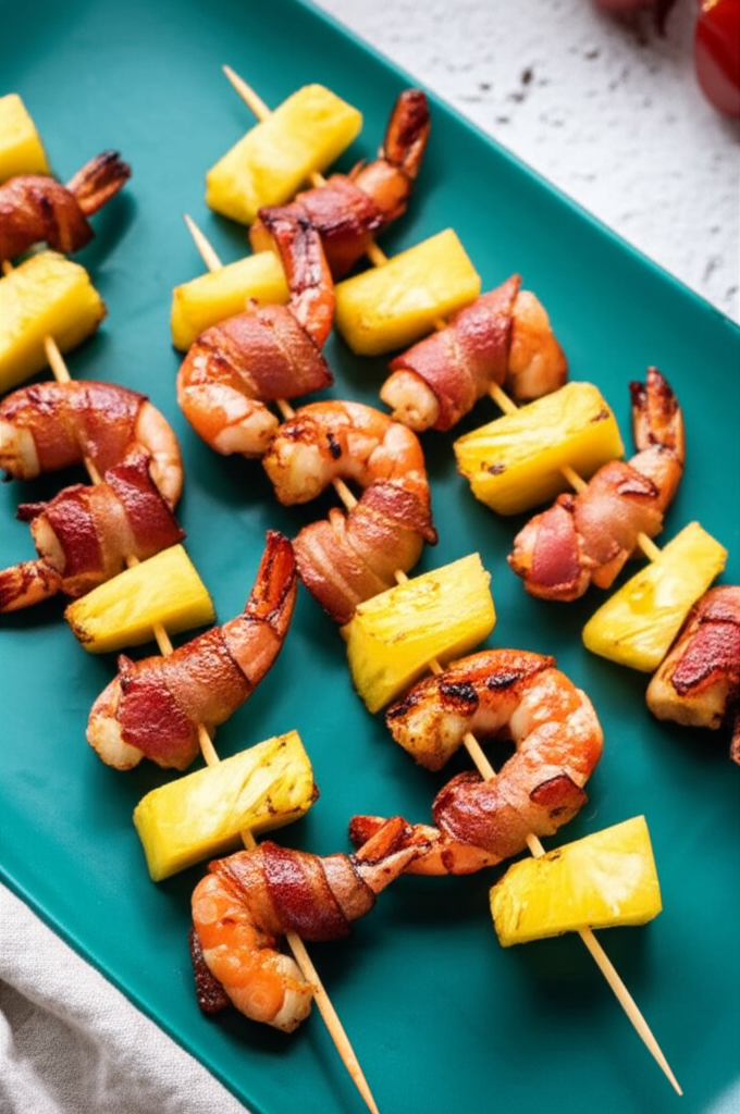 Bacon Wrapped Pineapple Shrimp image
