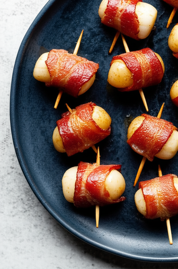 Bacon Wrapped Water Chestnuts Rumaki image