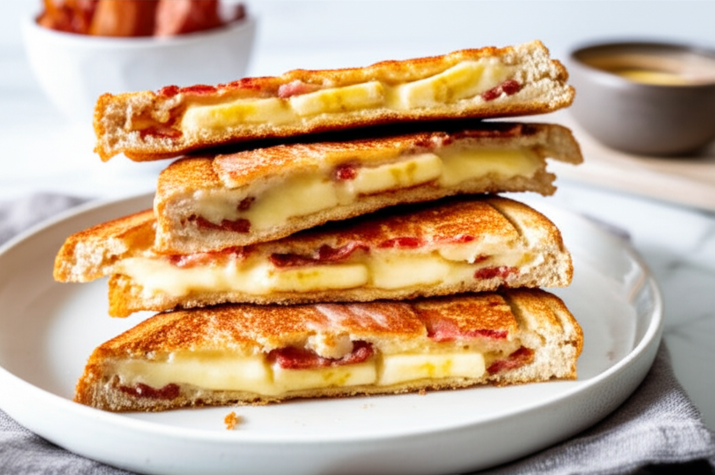 Bacon Banana Cheese Toasted Fingers image