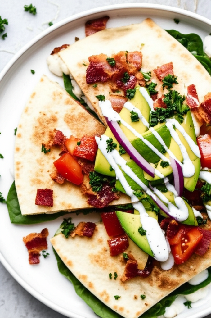 Bacon Blue And Avocado Quesadilla image