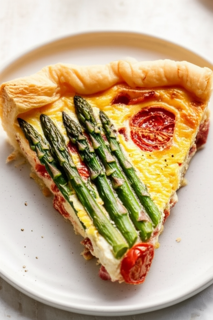 Bacon Egg And Asparagus Pie image