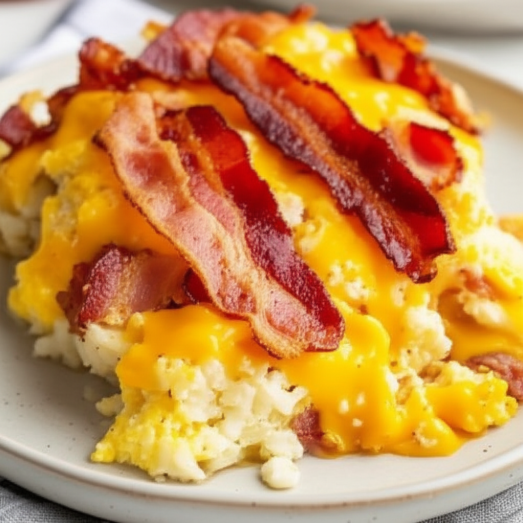 Bacon Egg And Simply Potatoes Hashbrown Bake 5Fix image