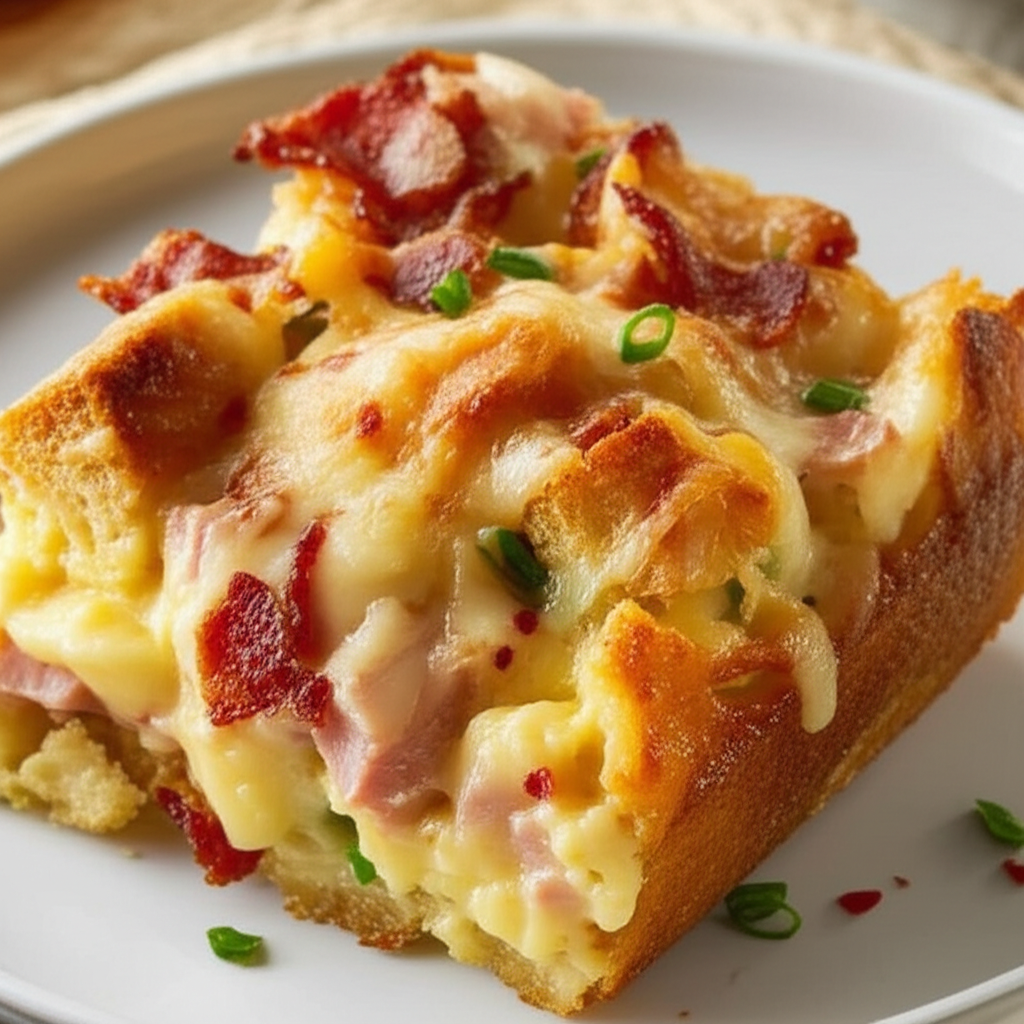 Bacon Gruyre And Ham Strata image