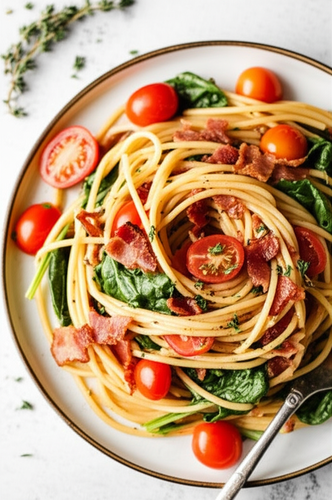 Bacon Lettuce Tomato Bucatini image