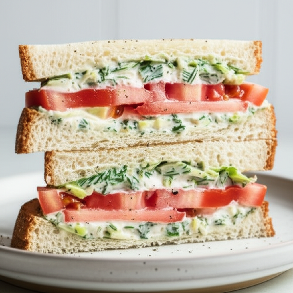 Bacon Slaw And Tomato Sandwich image