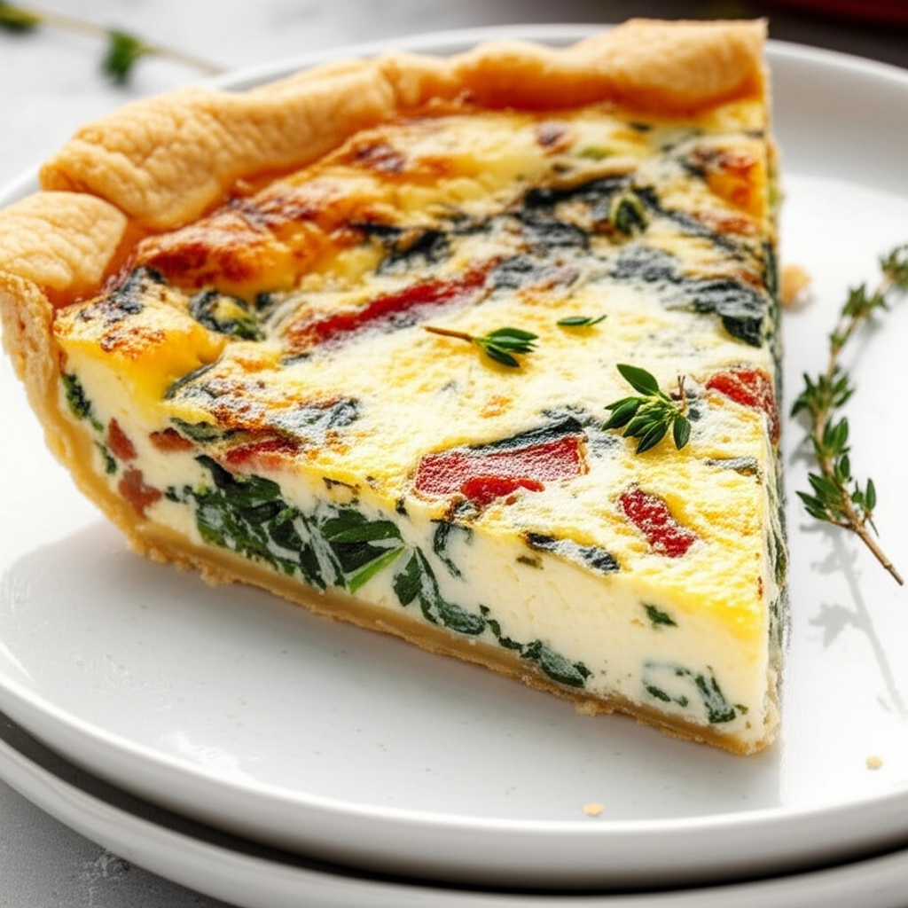 Bacon Swiss Chard Vacherin Cheese Quiche image