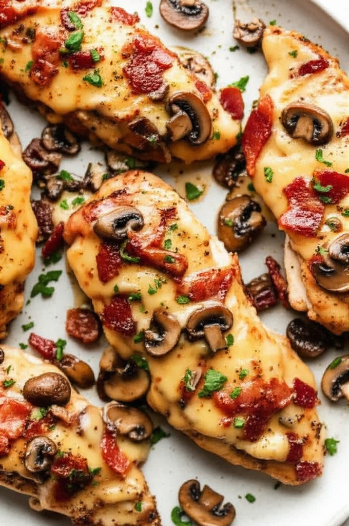 Bacon Cheese Topped Chicken image