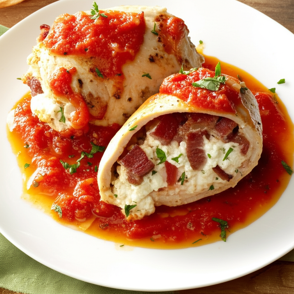 Bacon Feta Stuffed Chicken image