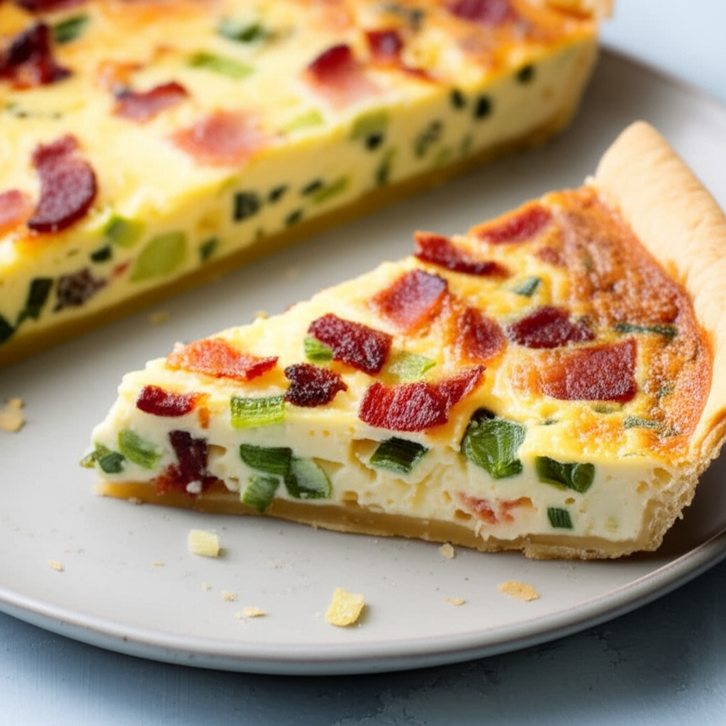 Bacon Green Onion Quiche image