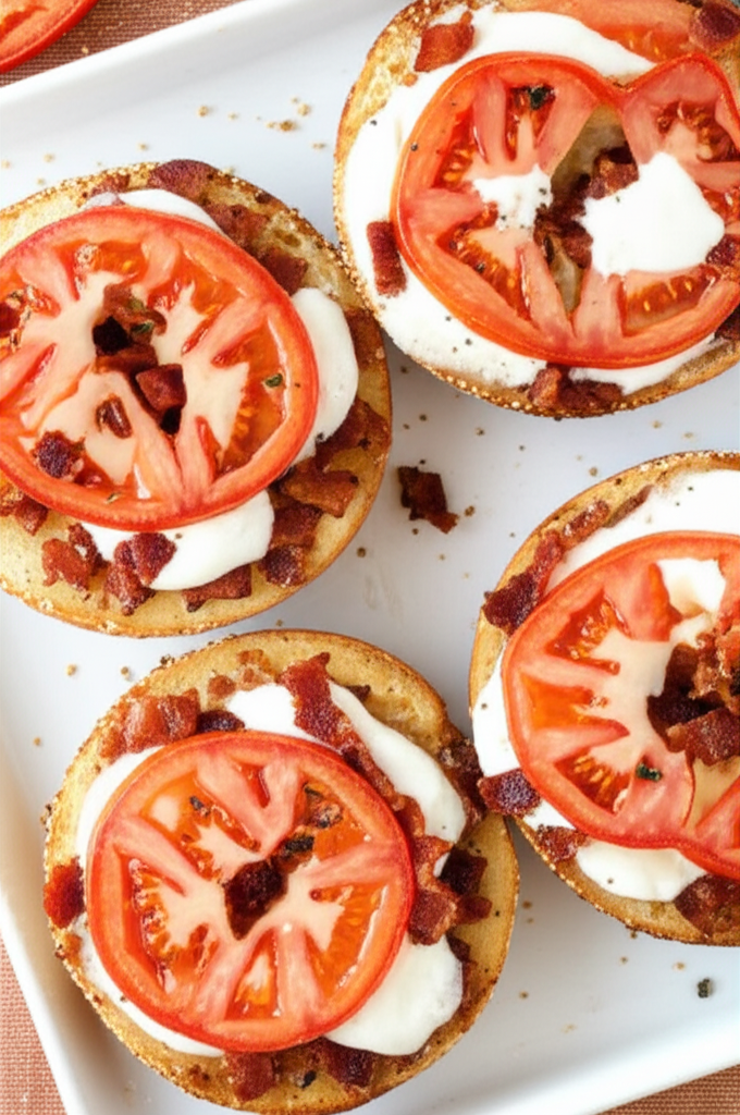 Bacon Tomato Bagel Melts image