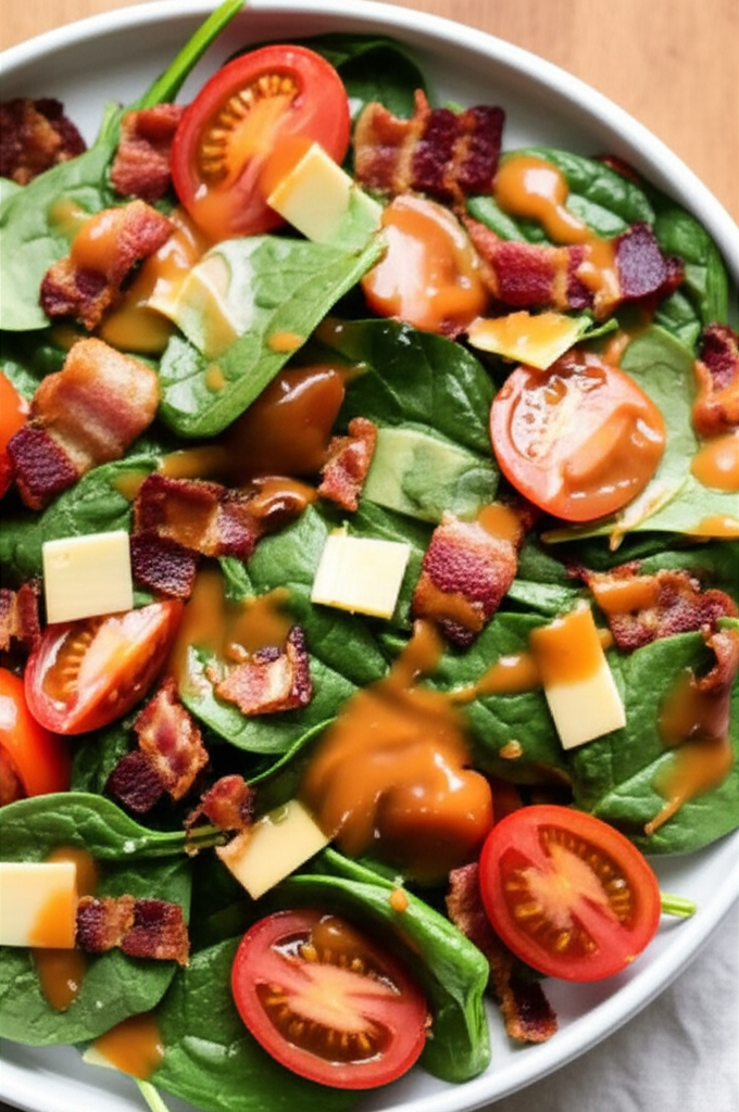 Bacon Tomato Spinach Salad image