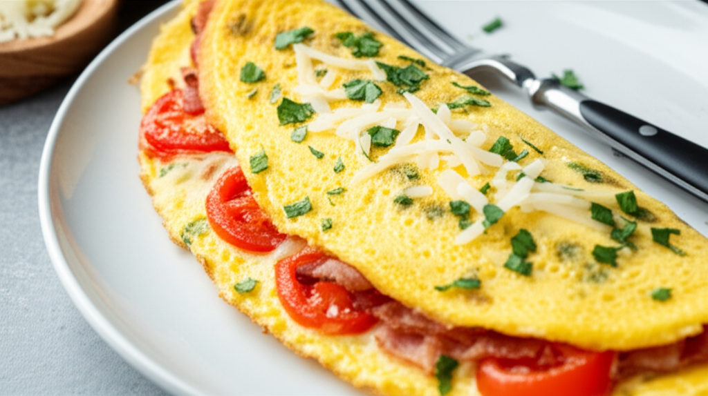 Bacon Tomato Gruyere Omelet image