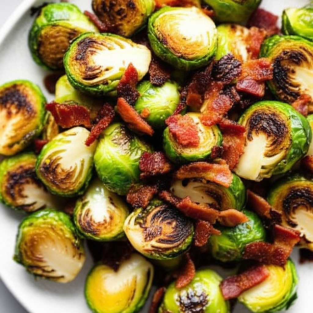 Bacon Topped Brussels Sprouts image