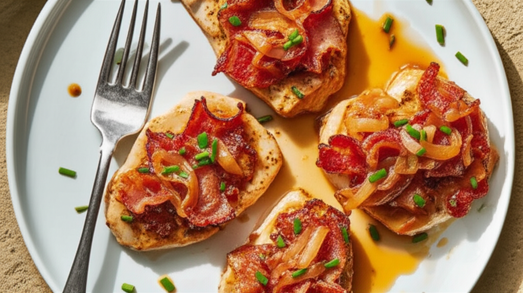 Bacon Topped Turkey Medallions image