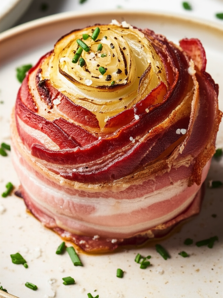 Bacon Wrapped Baked Onions image