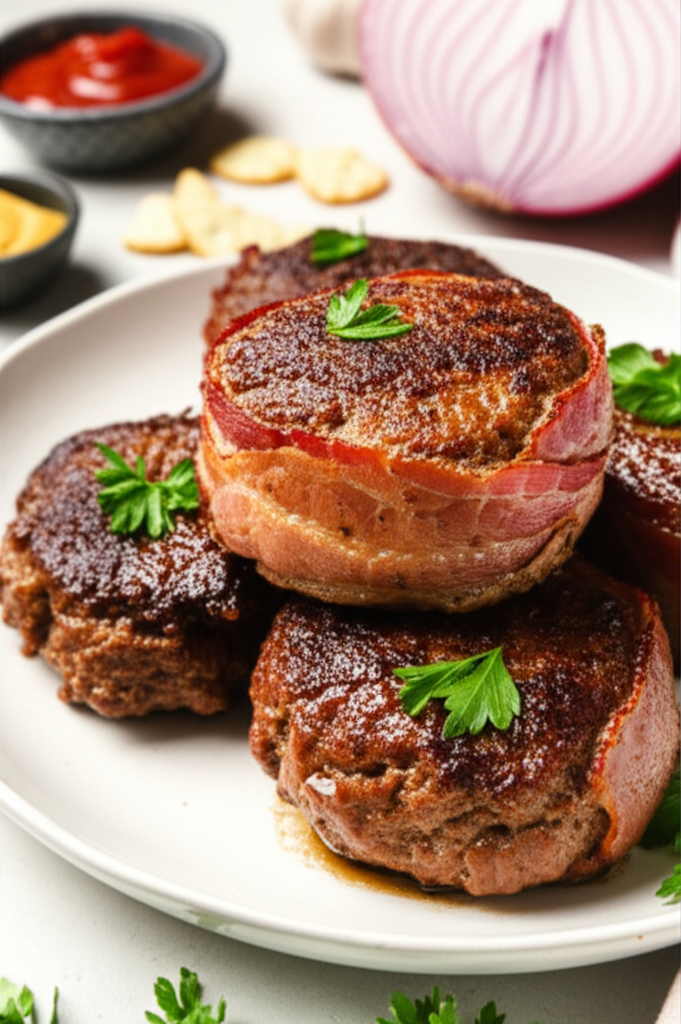 Bacon Wrapped Beef Patties image