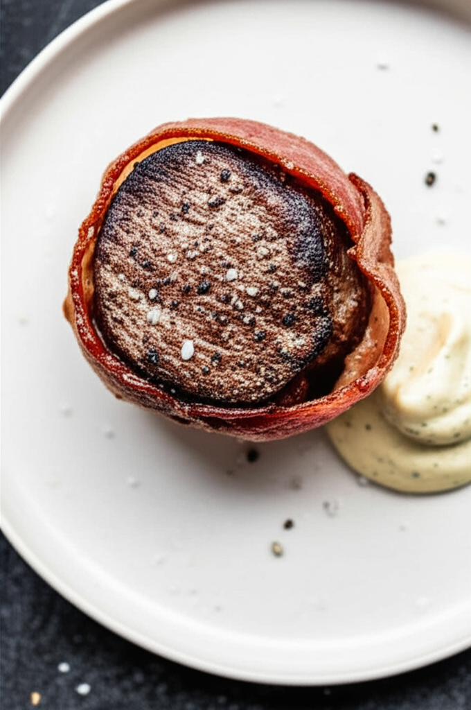 Bacon Wrapped Filet Mignon With Horseradish Sauce image