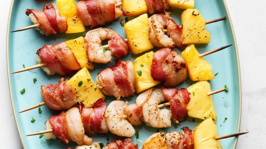 Bacon Wrapped Pineapple Shrimp image