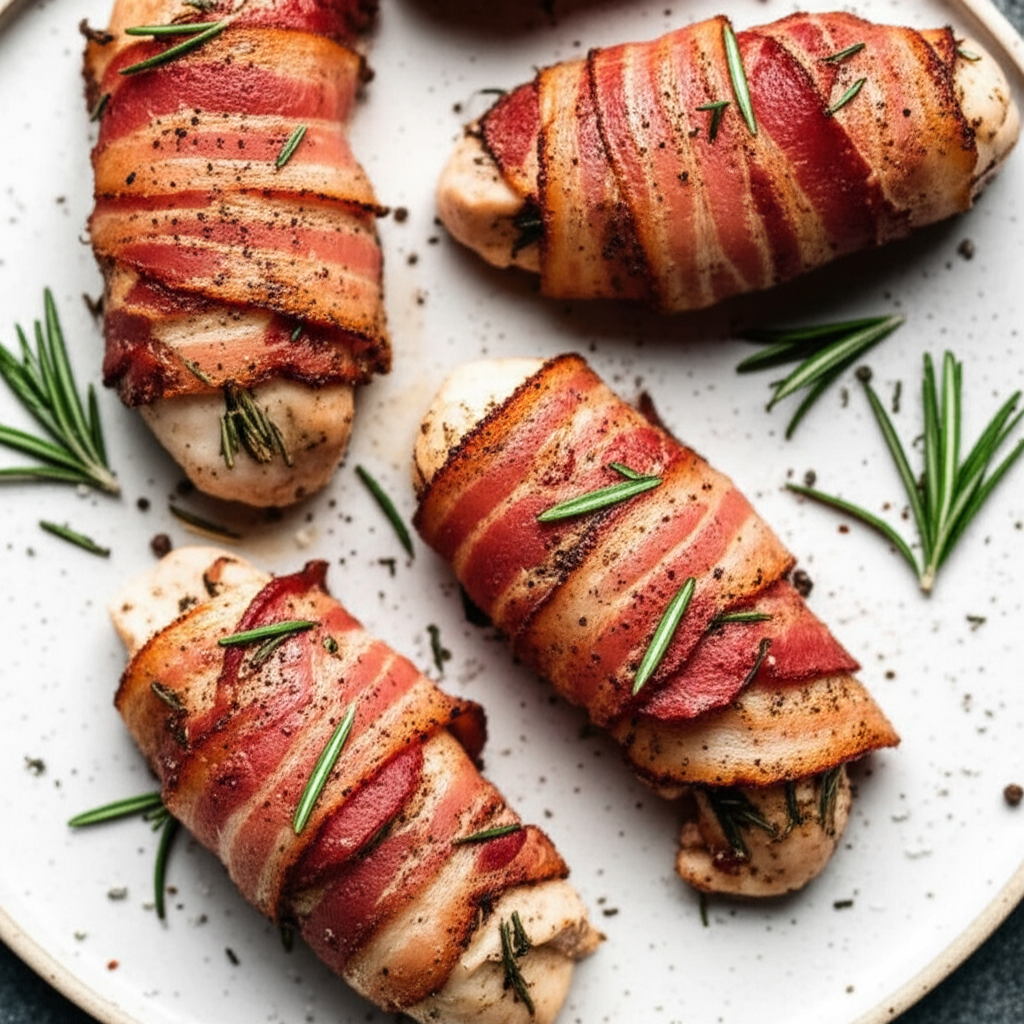 Bacon Wrapped Rosemary Chicken image