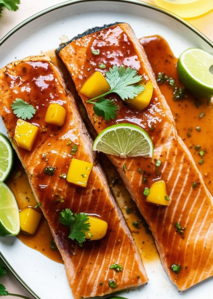 Mango Glazed Fresh Atlantic Salmon image