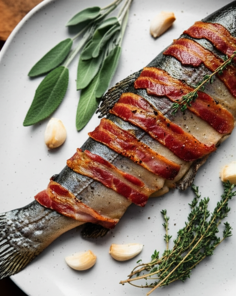 Bacon Wrapped Trout image