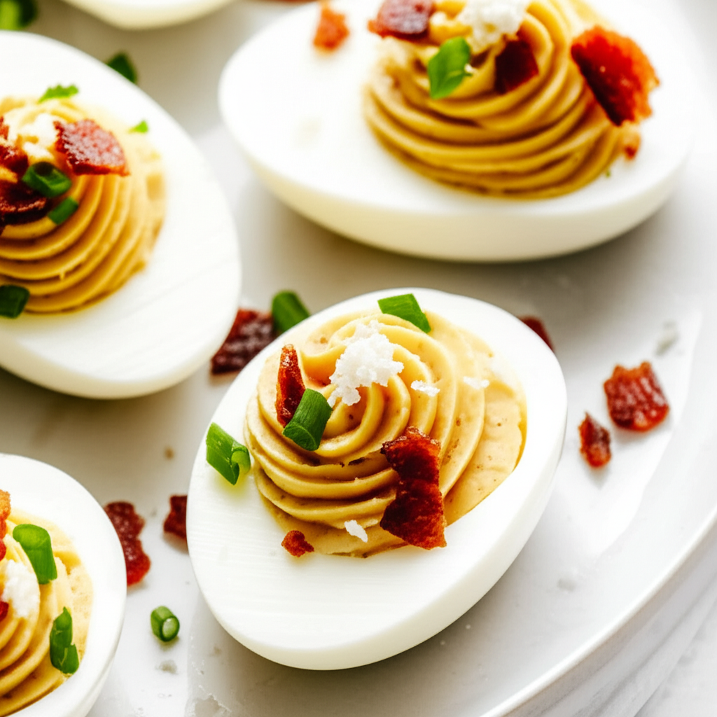 Bacony Deviled Eggs image