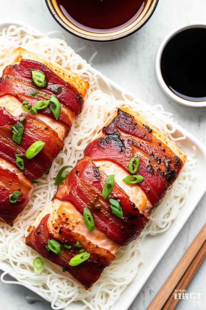 Baconwrapped Hoisin Salmon image