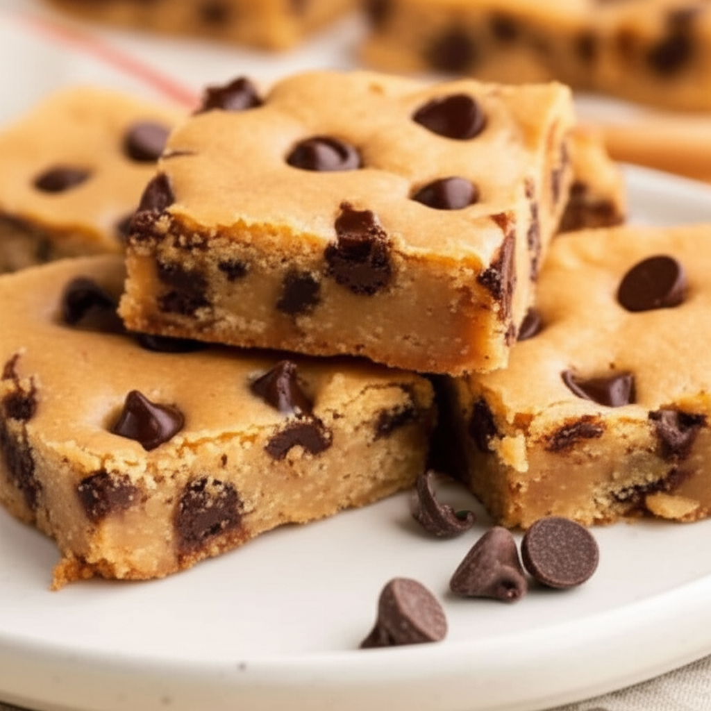 3 Step Peanut Butter Chocolate Chip Bars image
