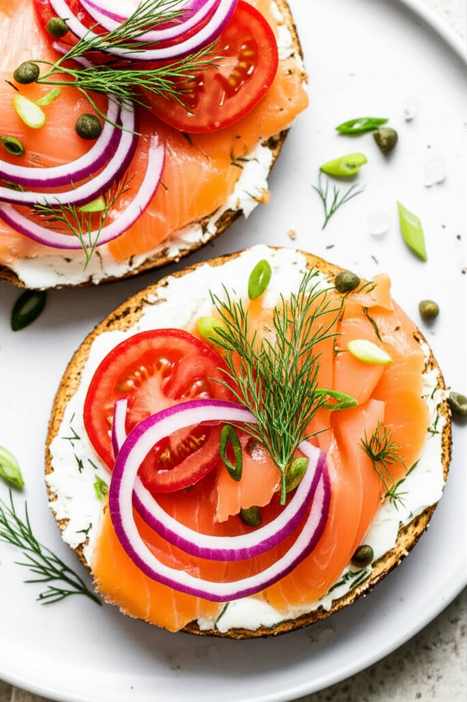 Bagels With Smoked Salmon Ww image