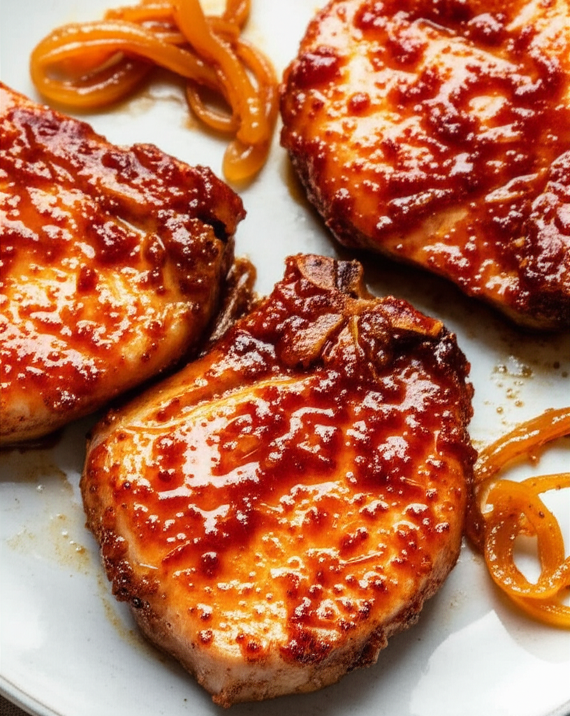 Marmalade Glazed Pork Chops image