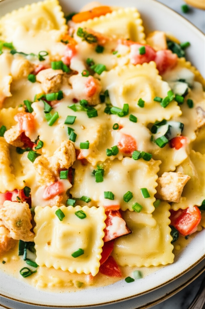 Baked Alfredo Ravioli Chicken Oamc image