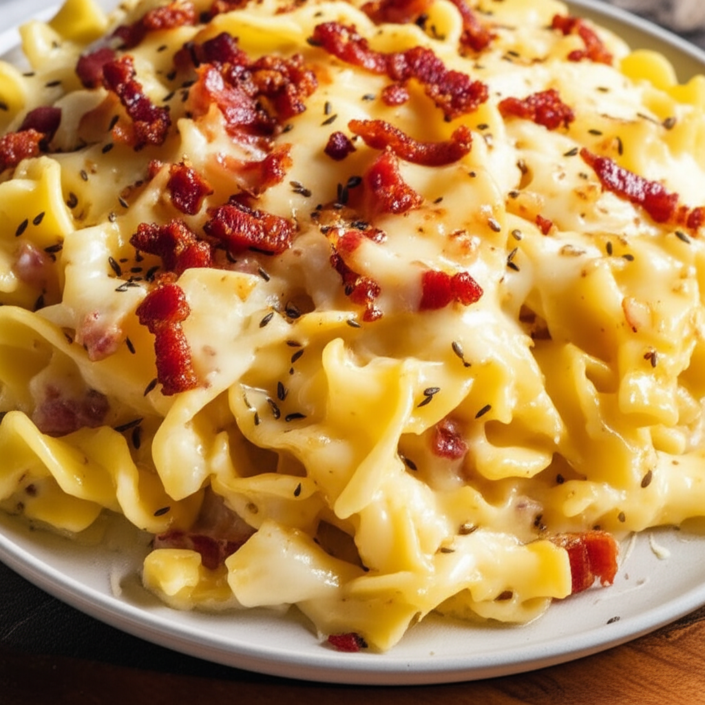 Baked Alpine Noodles And Cheese image