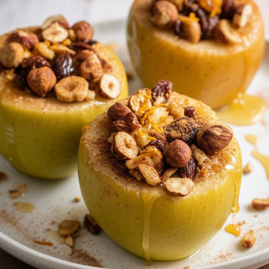 Baked Apples With Chopped Hazelnuts image