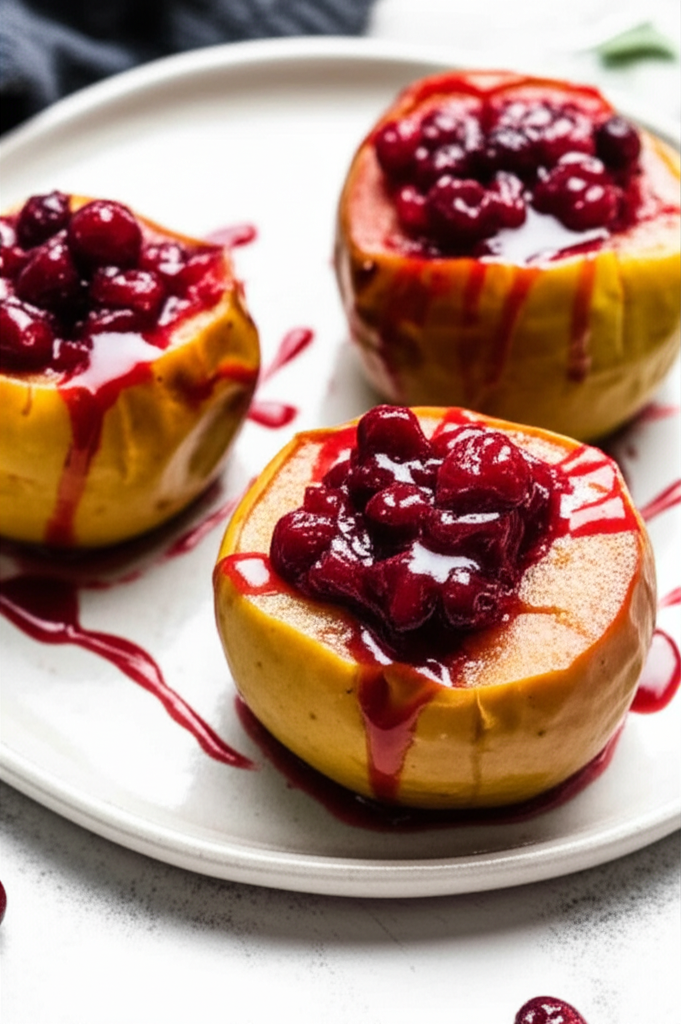 Baked Apples And Cranberry Sauce image